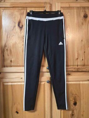 Adidas ClimaCool Track Pants Womans SMALL Black Soccer Training Athletic Joggers